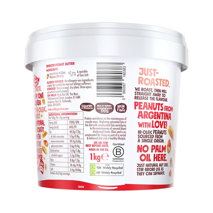 Pip & Nut Peanut Butter 1kg